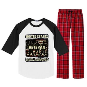 U.S. Veteran My Oath Of Enlistment Has No Expiration Date Raglan Sleeve Pajama Set