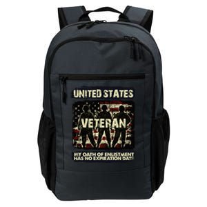 U.S. Veteran My Oath Of Enlistment Has No Expiration Date Daily Commute Backpack