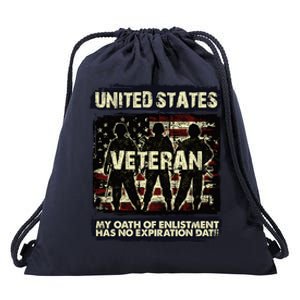 U.S. Veteran My Oath Of Enlistment Has No Expiration Date Drawstring Bag