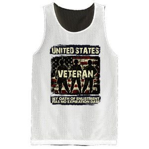 U.S. Veteran My Oath Of Enlistment Has No Expiration Date Mesh Reversible Basketball Jersey Tank