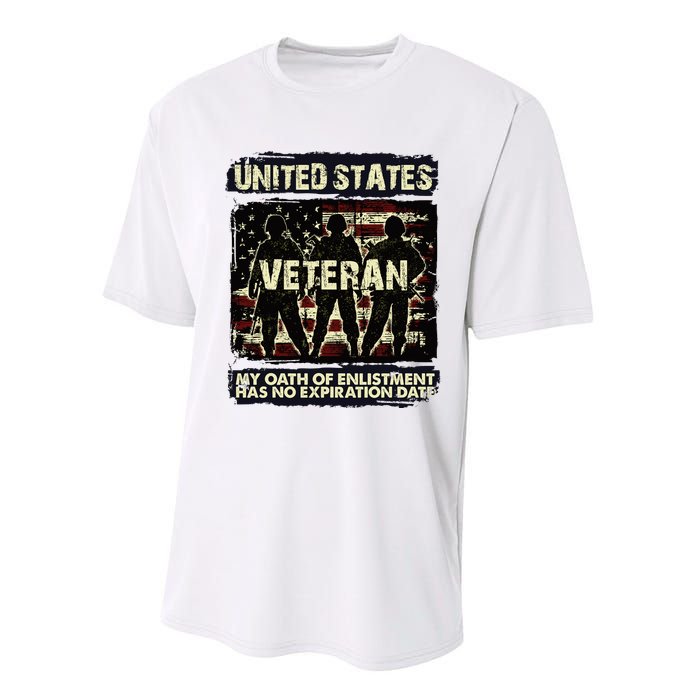 U.S. Veteran My Oath Of Enlistment Has No Expiration Date Performance Sprint T-Shirt