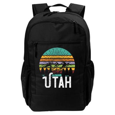 Utah Vintage Mountain 70s 80s Style Daily Commute Backpack