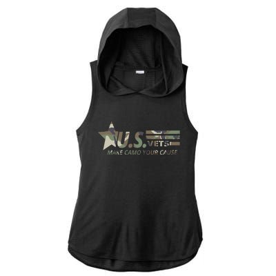 U.S. Vets Make Camo Your Cause Ladies PosiCharge Tri-Blend Wicking Draft Hoodie Tank