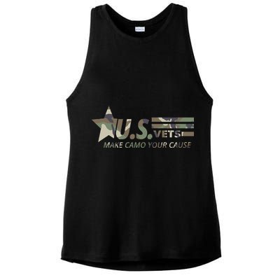 U.S. Vets Make Camo Your Cause Ladies PosiCharge Tri-Blend Wicking Tank