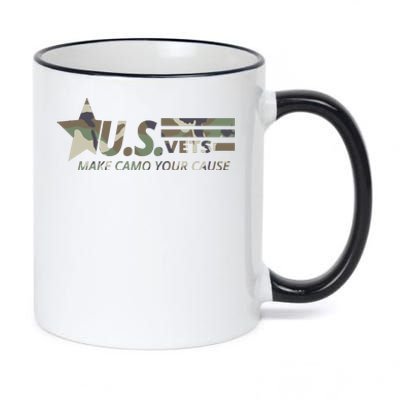 U.S. Vets Make Camo Your Cause 11oz Black Color Changing Mug