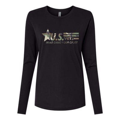 U.S. Vets Make Camo Your Cause Womens Cotton Relaxed Long Sleeve T-Shirt