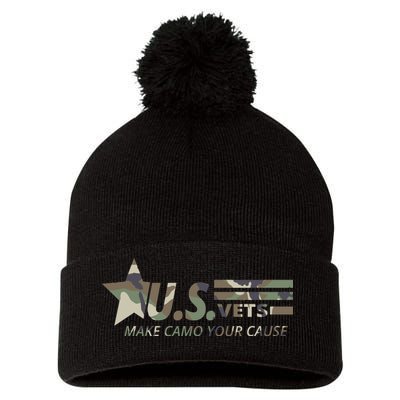 U.S. Vets Make Camo Your Cause Pom Pom 12in Knit Beanie
