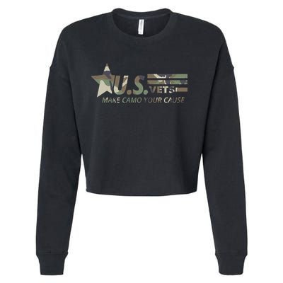 U.S. Vets Make Camo Your Cause Cropped Pullover Crew