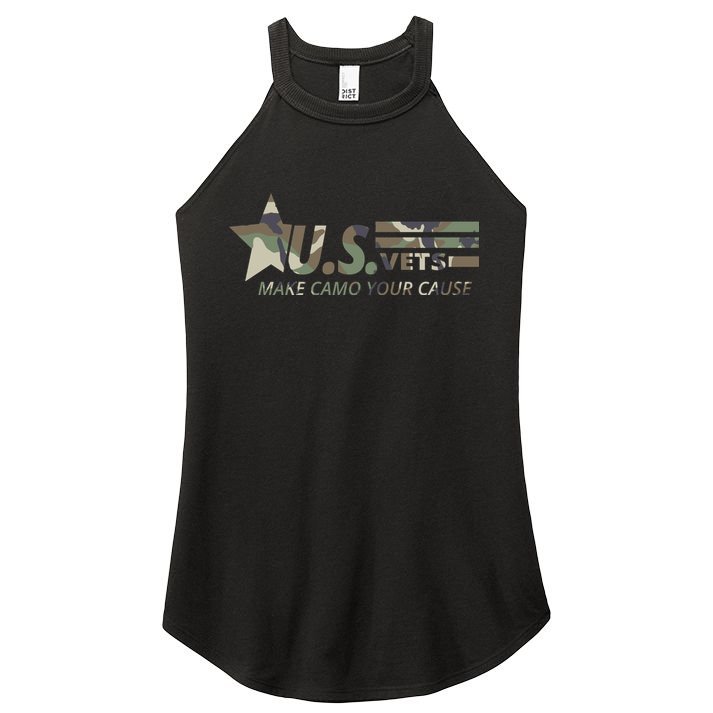 U.S. Vets Make Camo Your Cause Women's Perfect Tri Rocker Tank