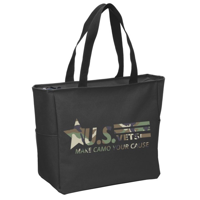 U.S. Vets Make Camo Your Cause Zip Tote Bag