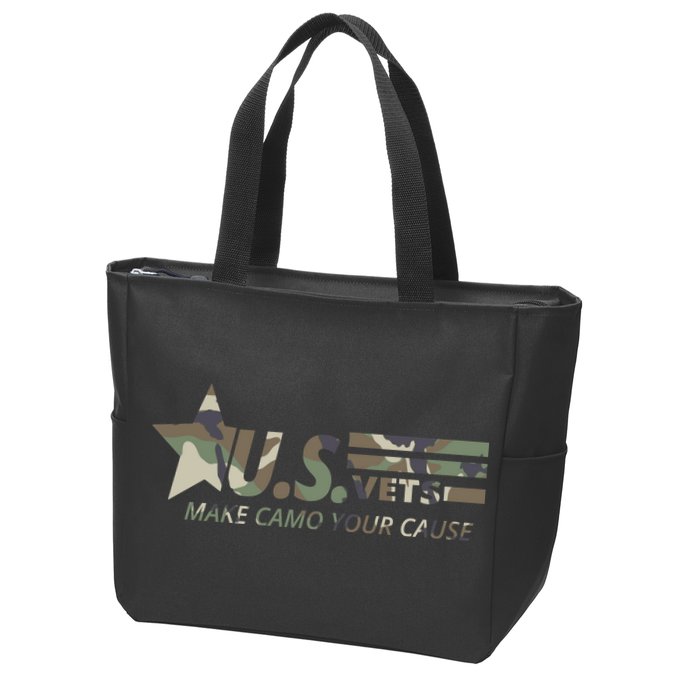 U.S. Vets Make Camo Your Cause Zip Tote Bag