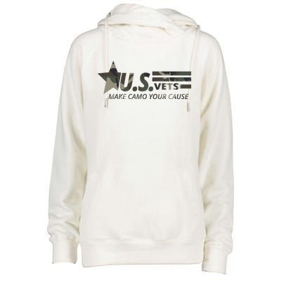 U.S. Vets Make Camo Your Cause Womens Funnel Neck Pullover Hood