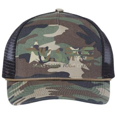 U.S. Vets Make Camo Your Cause Retro Rope Trucker Hat Cap