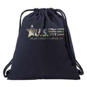 U.S. Vets Make Camo Your Cause Drawstring Bag