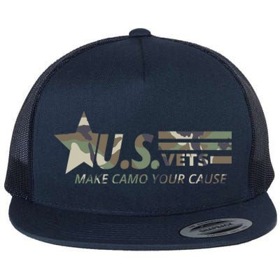 U.S. Vets Make Camo Your Cause Flat Bill Trucker Hat