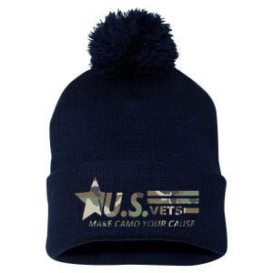 U.S. Vets Make Camo Your Cause Pom Pom 12in Knit Beanie