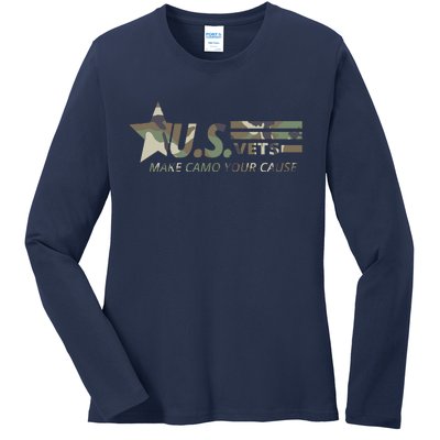 U.S. Vets Make Camo Your Cause Ladies Long Sleeve Shirt