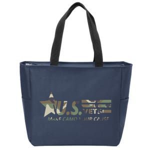 U.S. Vets Make Camo Your Cause Zip Tote Bag