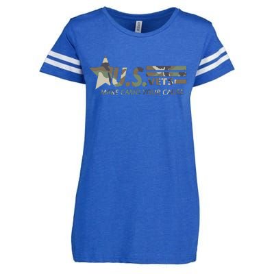 U.S. Vets Make Camo Your Cause Enza Ladies Jersey Football T-Shirt