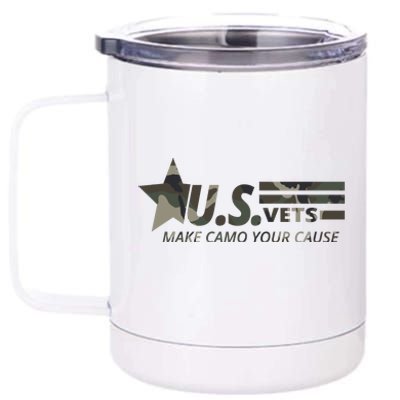 U.S. Vets Make Camo Your Cause 12 oz Stainless Steel Tumbler Cup