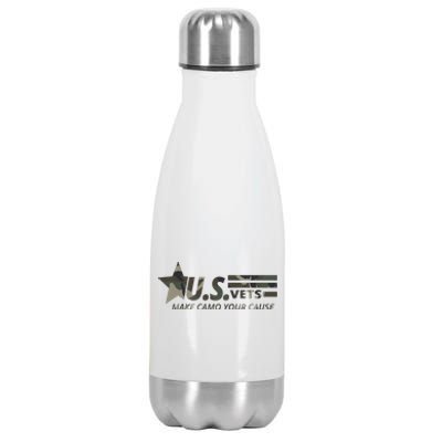 U.S. Vets Make Camo Your Cause Stainless Steel Insulated Water Bottle