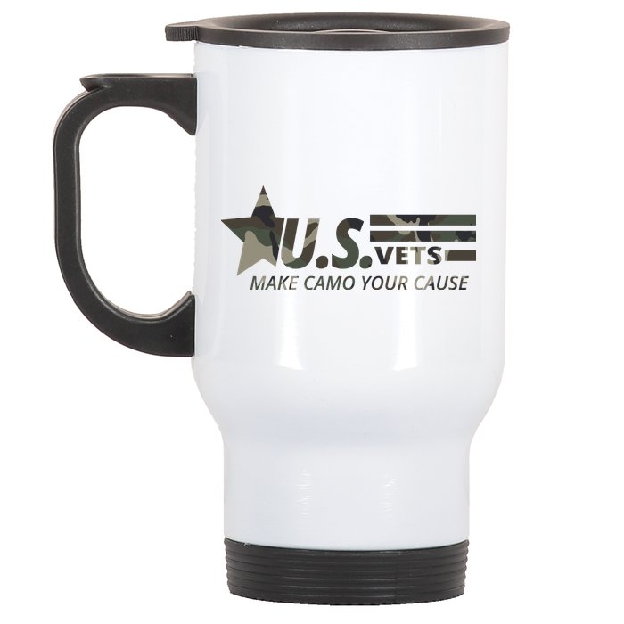 U.S. Vets Make Camo Your Cause Stainless Steel Travel Mug