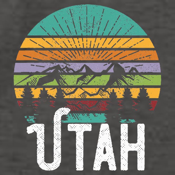 Utah Vintage Mountain 70s 80s Style Vector Backpack