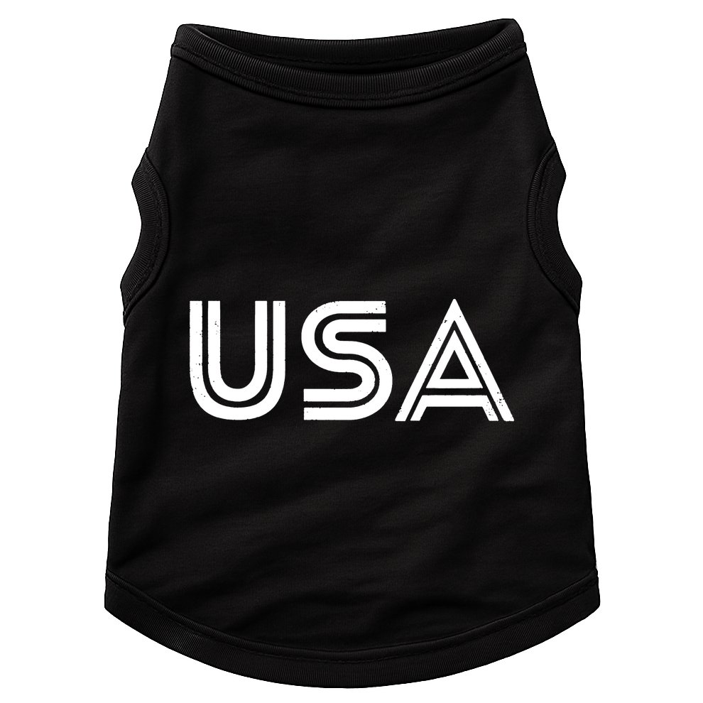 Usa Vintage Patriotic Logo Doggie Tank