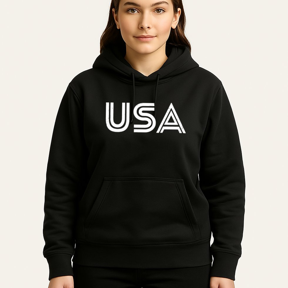 Usa Vintage Patriotic Logo Hoodie