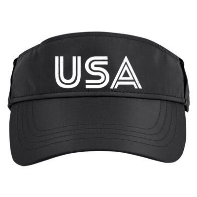 Usa Vintage Patriotic Logo Adult Drive Performance Visor