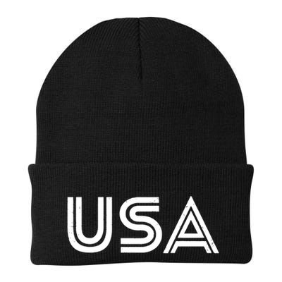 Usa Vintage Patriotic Logo Beanie