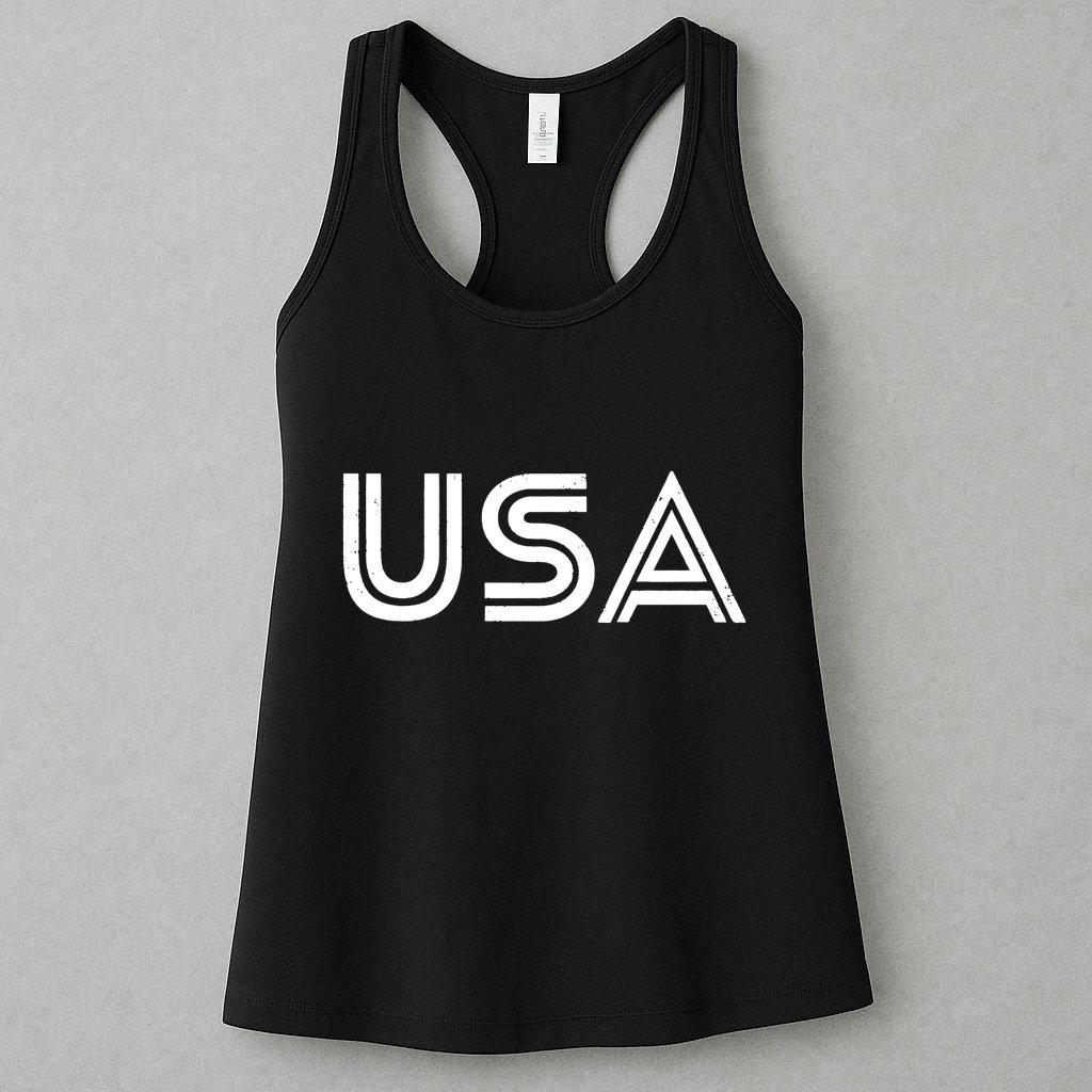 Usa Vintage Patriotic Logo Womens Tank Top
