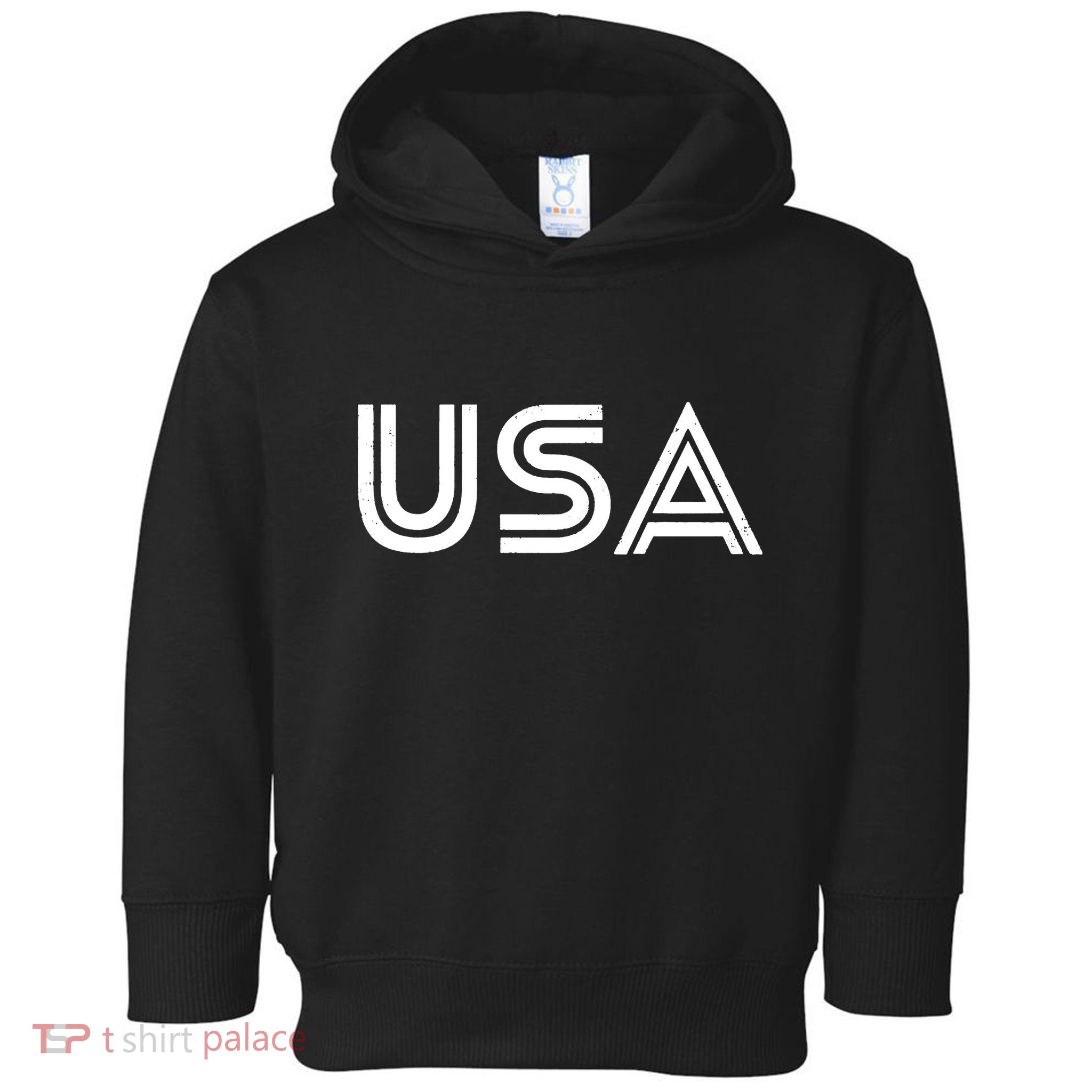 Usa Vintage Patriotic Logo Toddler Hoodie
