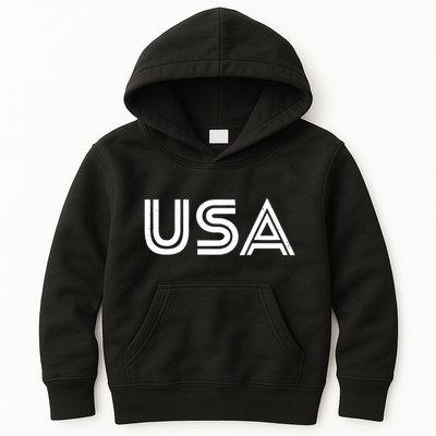 Usa Vintage Patriotic Logo Kids Hoodie