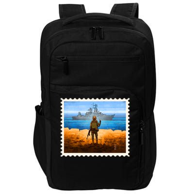 Ukraine Vs Russian Warship Stamp Impact Tech Backpack