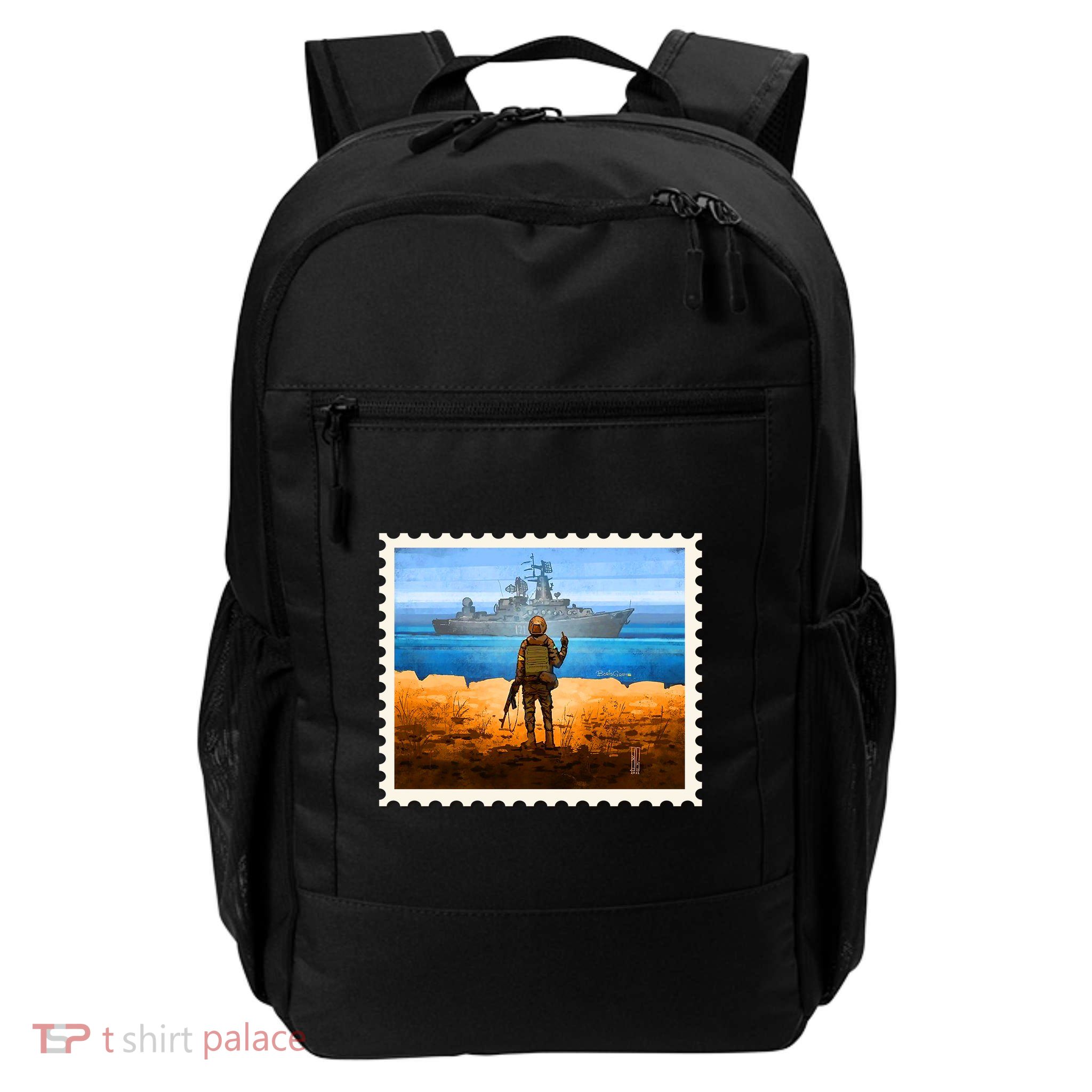 Ukraine Vs Russian Warship Stamp Daily Commute Backpack