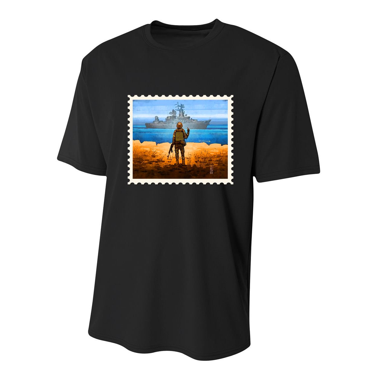 Ukraine Vs Russian Warship Stamp Youth Performance Sprint T-Shirt