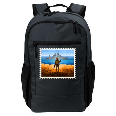 Ukraine Vs Russian Warship Stamp Daily Commute Backpack