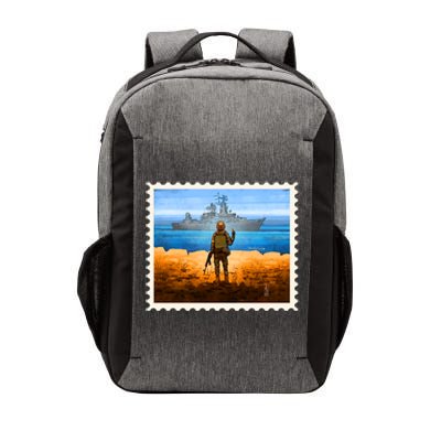 Ukraine Vs Russian Warship Stamp Vector Backpack