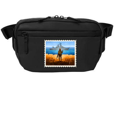 Ukraine Vs Russian Warship Stamp Crossbody Pack