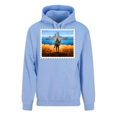 Ukraine Vs Russian Warship Stamp Unisex Surf Hoodie