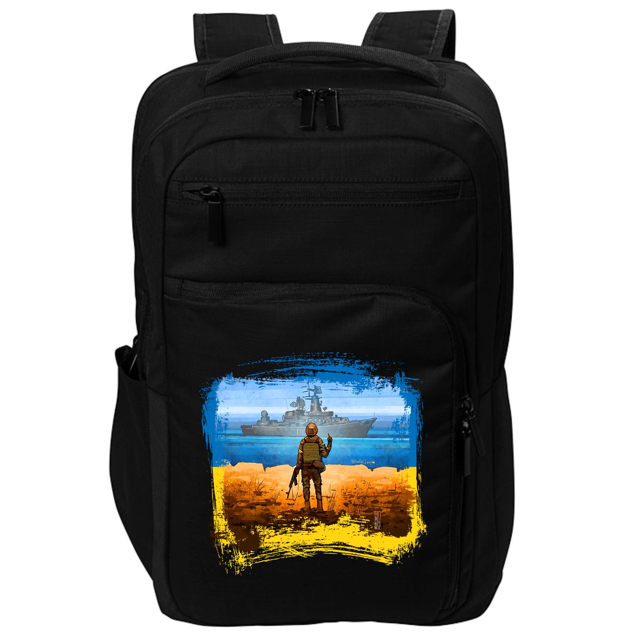 Ukraine Vs Russian Warship Impact Tech Backpack
