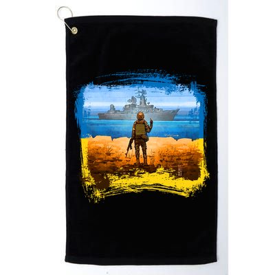 Ukraine Vs Russian Warship Golf Towel