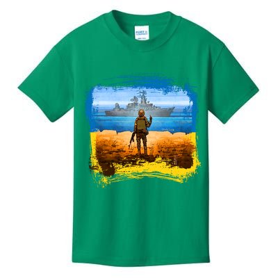 Ukraine Vs Russian Warship Kids T-Shirt