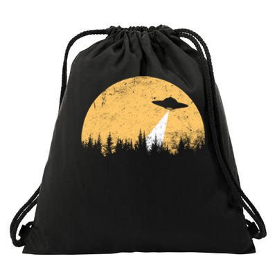 Ufo Vintage Retro Drawstring Bag