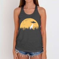 Ufo Vintage Retro Women's Knotted Racerback Tank