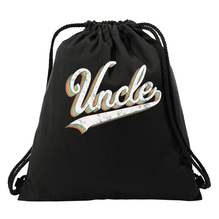 Uncle Vintage Retro Style Father’s Day Gift For Papa Uncle Drawstring Bag