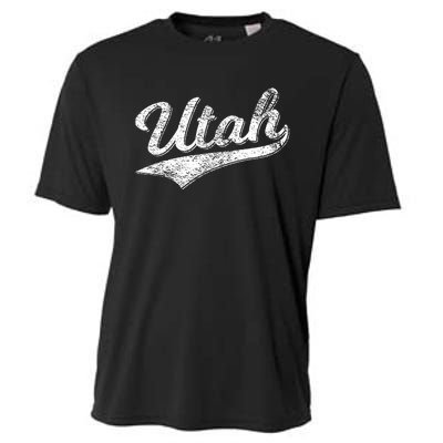 Utah Varsity Script Sports Athletic Jersey Style Cooling Performance Crew T-Shirt