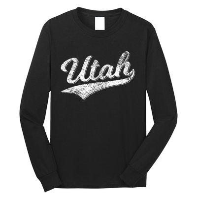 Utah Varsity Script Sports Athletic Jersey Style Long Sleeve Shirt