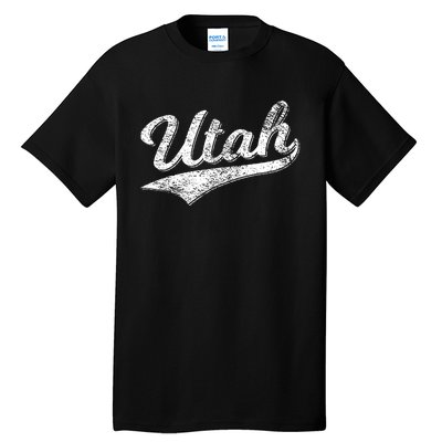 Utah Varsity Script Sports Athletic Jersey Style Tall T-Shirt